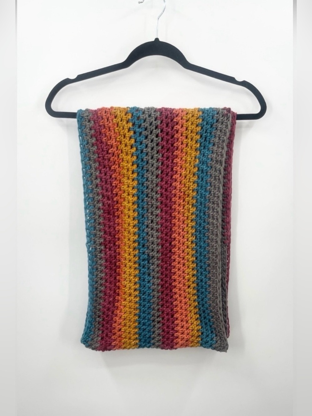 (#53) HANDMADE Multicolor Crochet Infinity Scarf - Women's Accessory - Picture 3 of 3